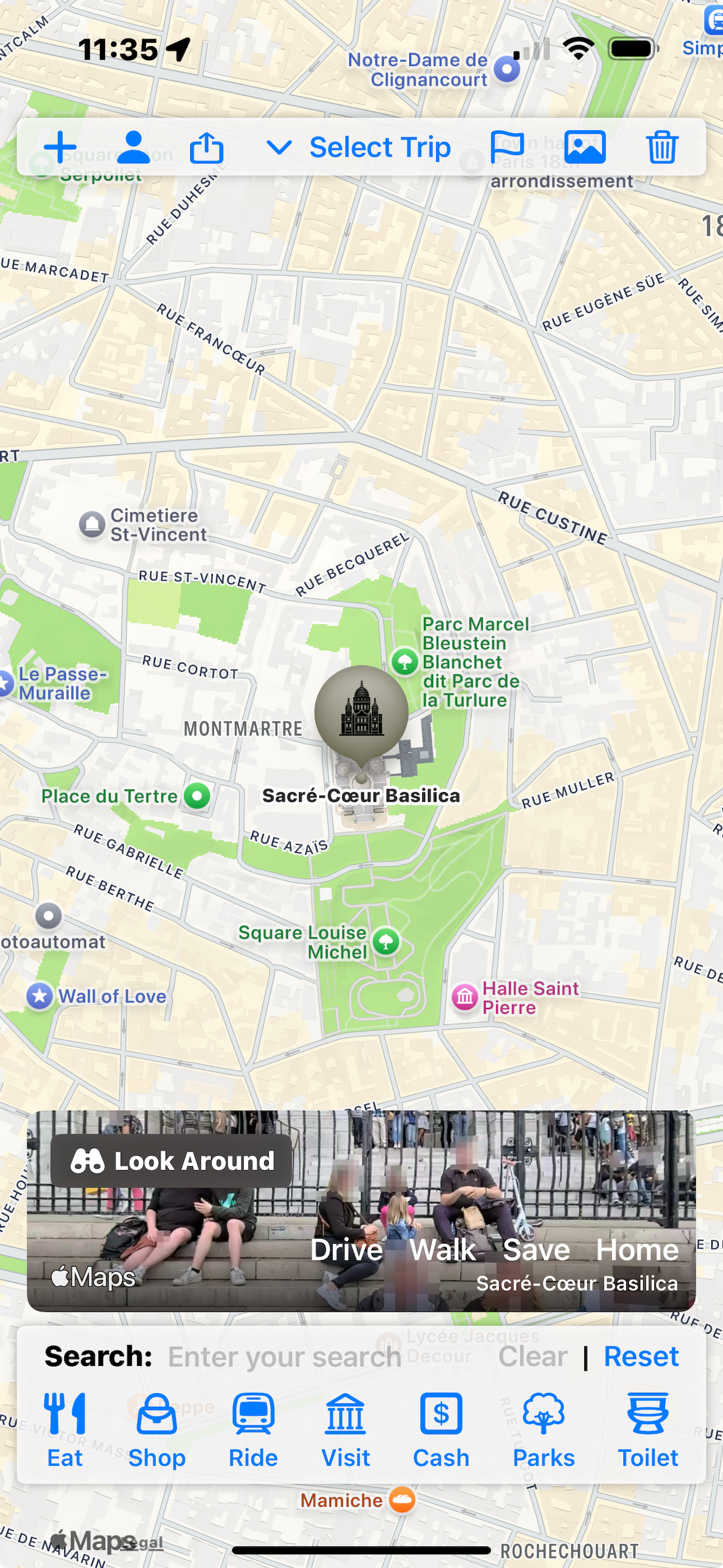 Travel Sage location search interface