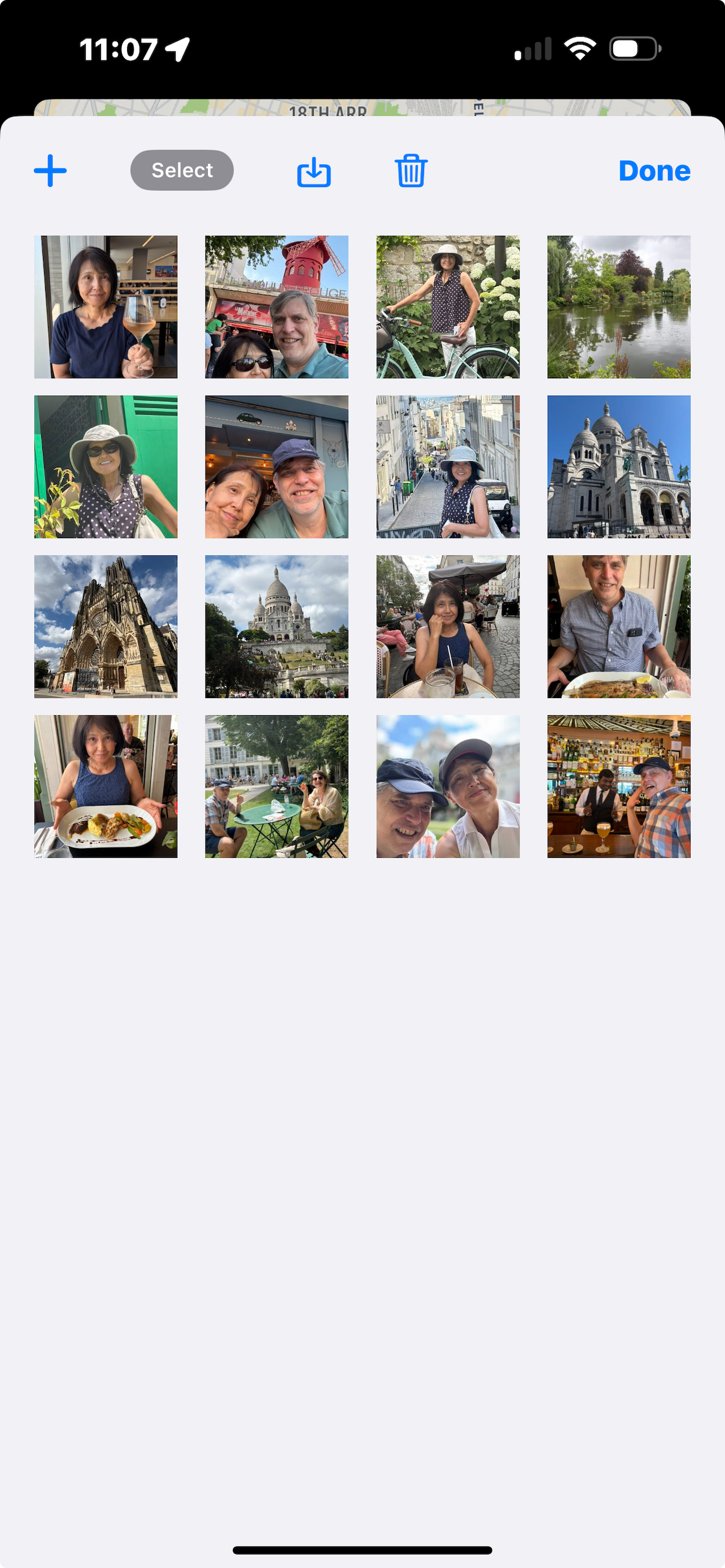 Travel Sage screenshot showing photo album